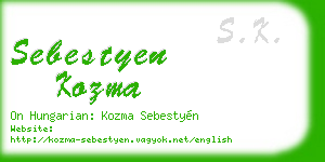 sebestyen kozma business card
